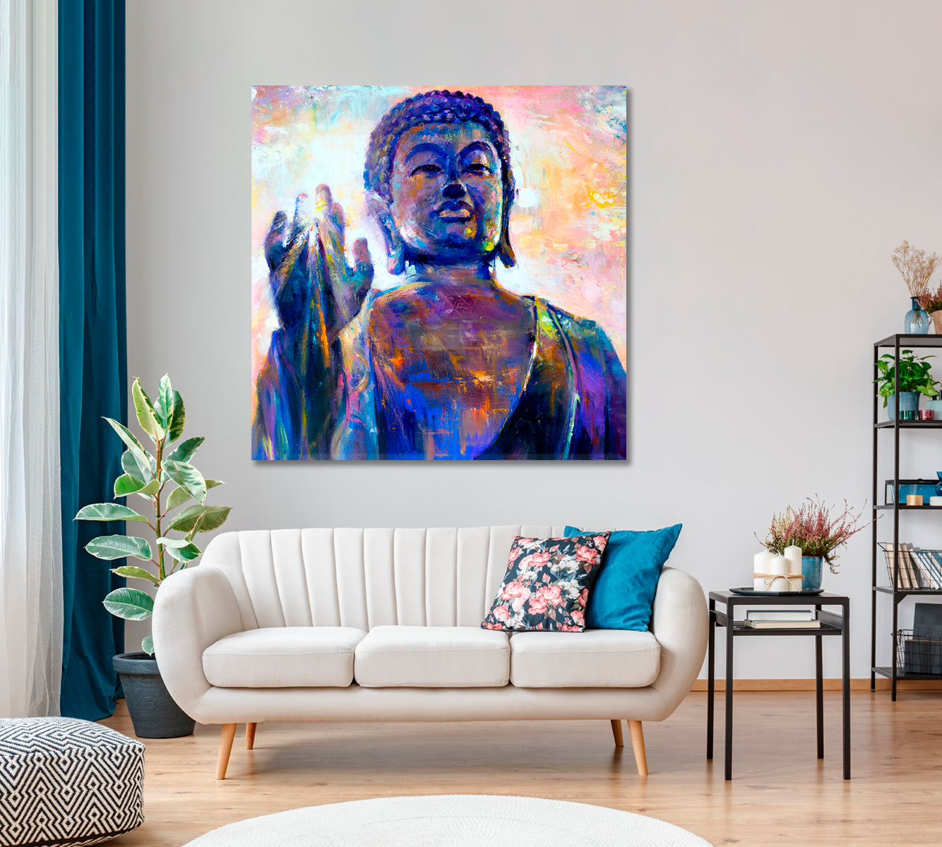 Art Portrait of Buddha Canvas Print-Canvas Print-CetArt-1 panel-12x12 inches-CetArt