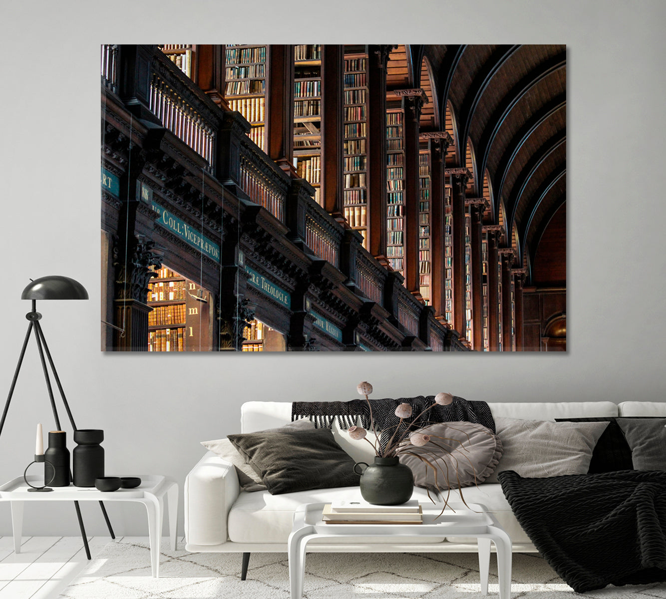 Trinity College Library Dublin Ireland Canvas Print-Canvas Print-CetArt-1 Panel-24x16 inches-CetArt