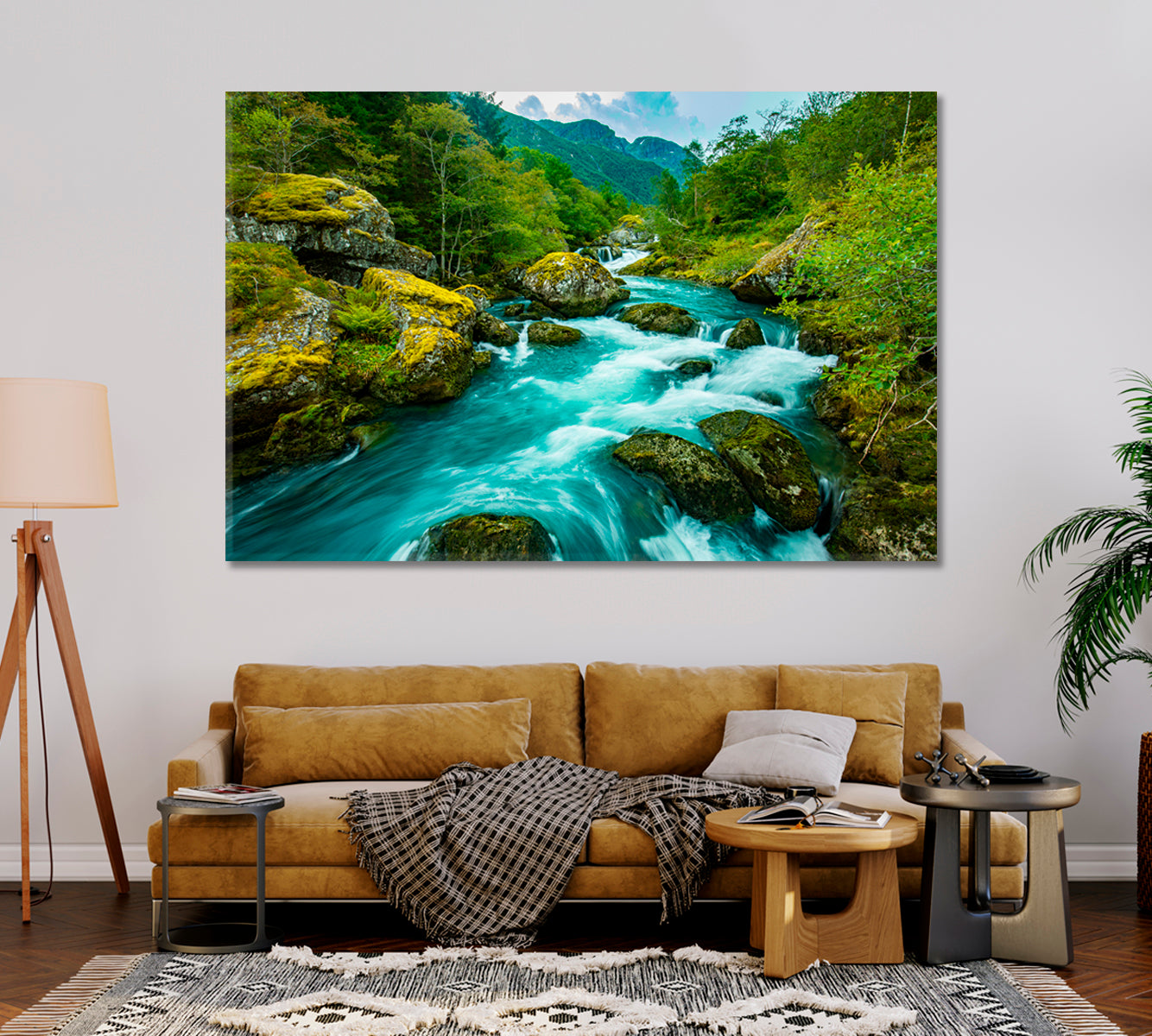 Geiranger Fjord Norway Canvas Print-Canvas Print-CetArt-1 Panel-24x16 inches-CetArt