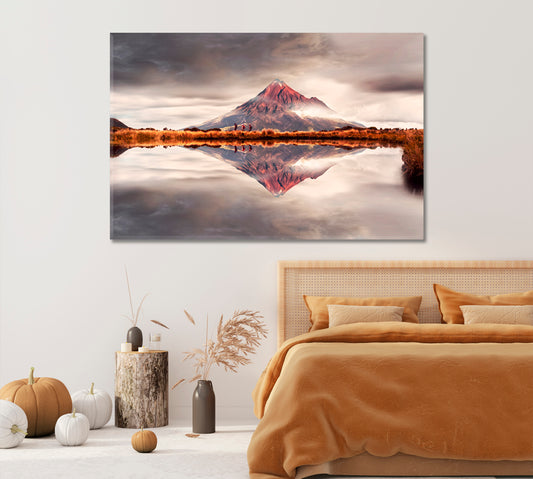 Mount Taranaki New Zealand Canvas Print-Canvas Print-CetArt-1 Panel-24x16 inches-CetArt