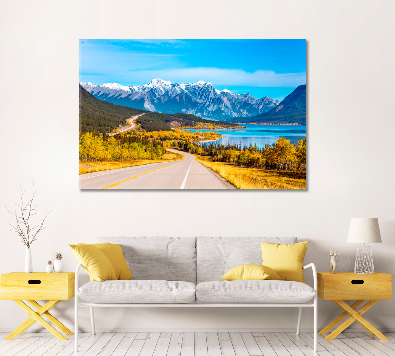 Abraham Lake Landscape Alberta Canada Canvas Print-Canvas Print-CetArt-1 Panel-24x16 inches-CetArt