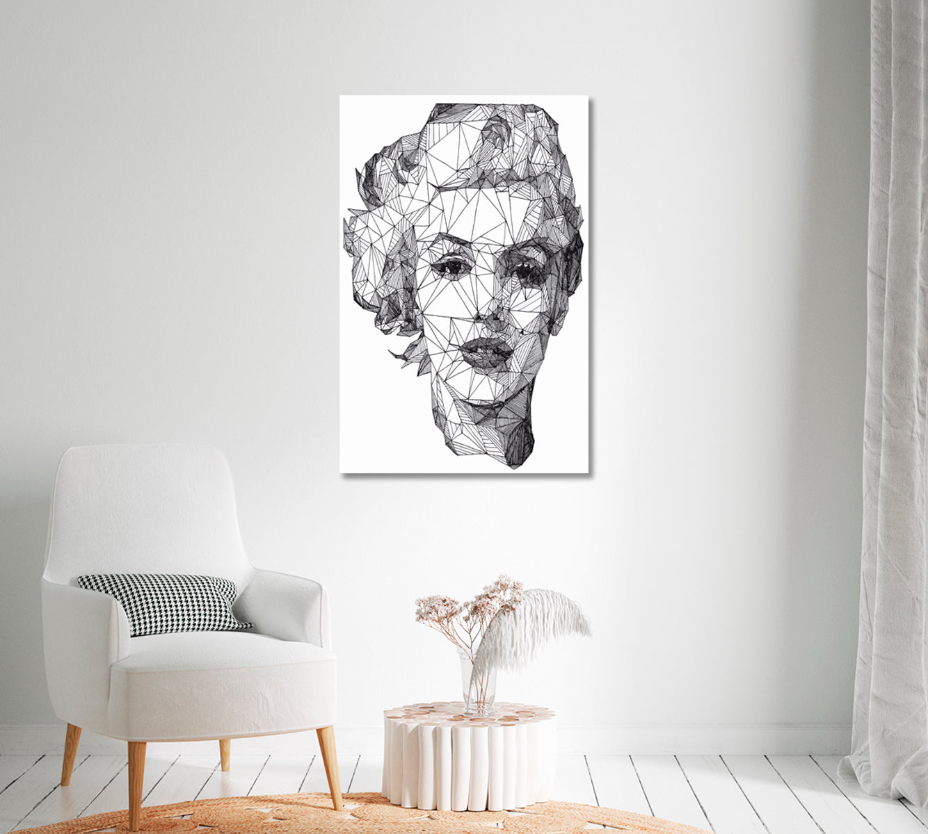 Abstract Geometric Monroe Portrait Canvas Print-Canvas Print-CetArt-1 panel-16x24 inches-CetArt