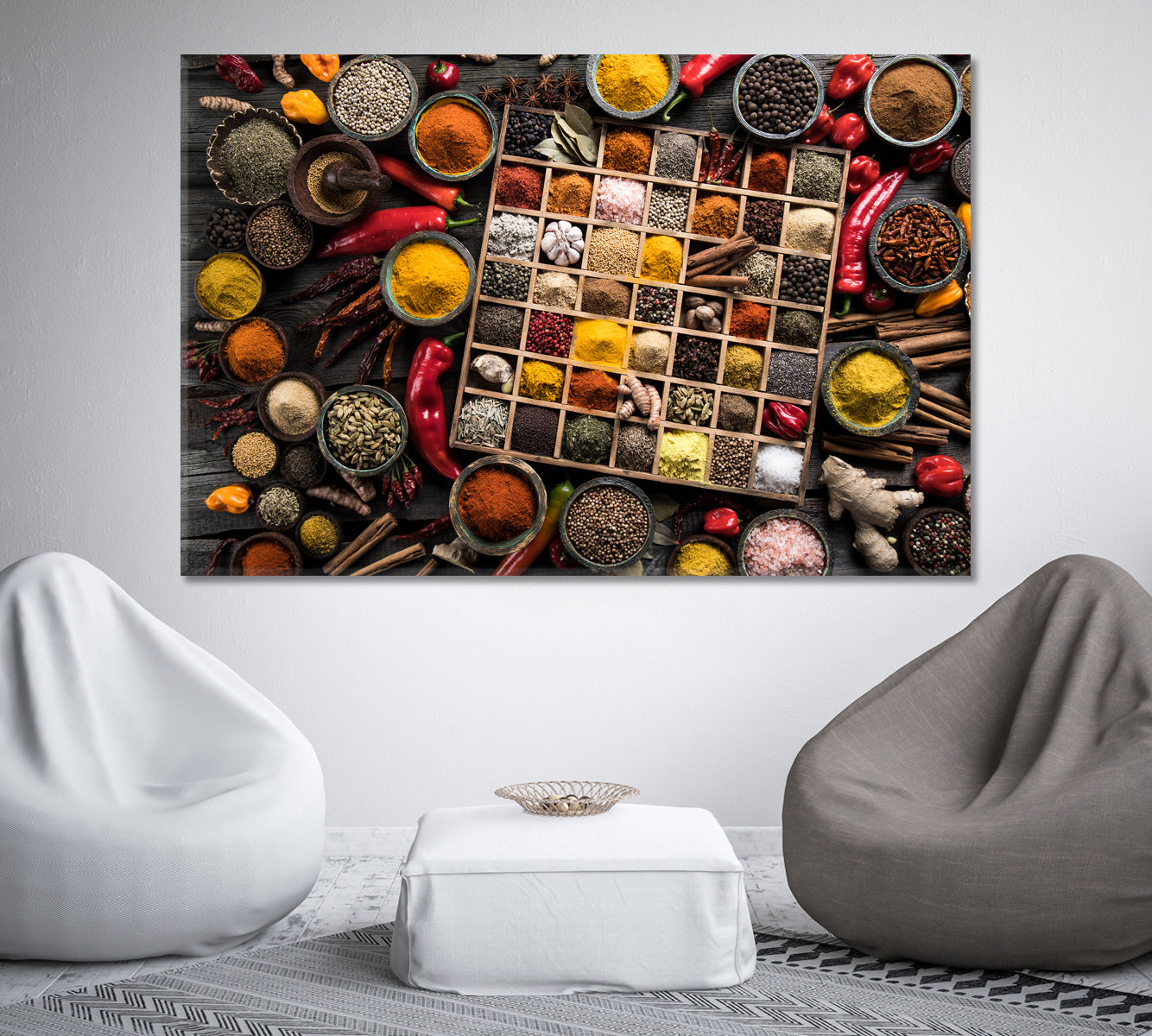 Variety of Spices and Herbs Canvas Print-Canvas Print-CetArt-1 Panel-24x16 inches-CetArt