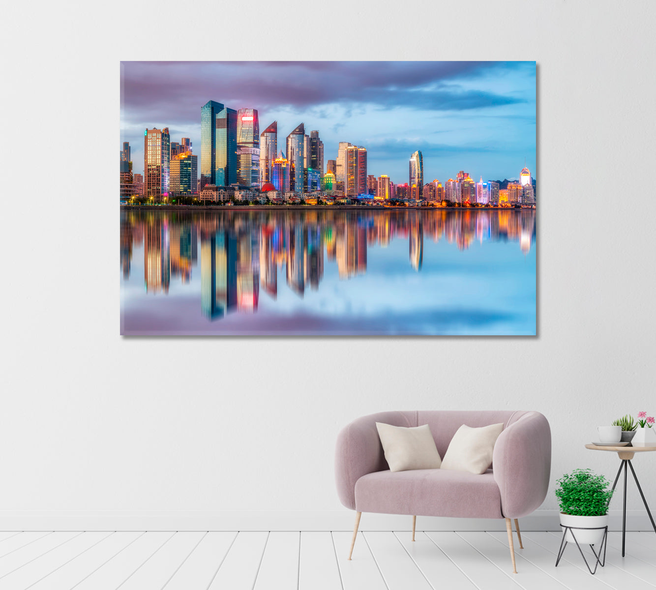 Modern Urban Landscape of Qingdao China Canvas Print-Canvas Print-CetArt-1 Panel-24x16 inches-CetArt