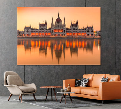 Hungarian Parliament in Budapest Canvas Print-Canvas Print-CetArt-1 Panel-24x16 inches-CetArt