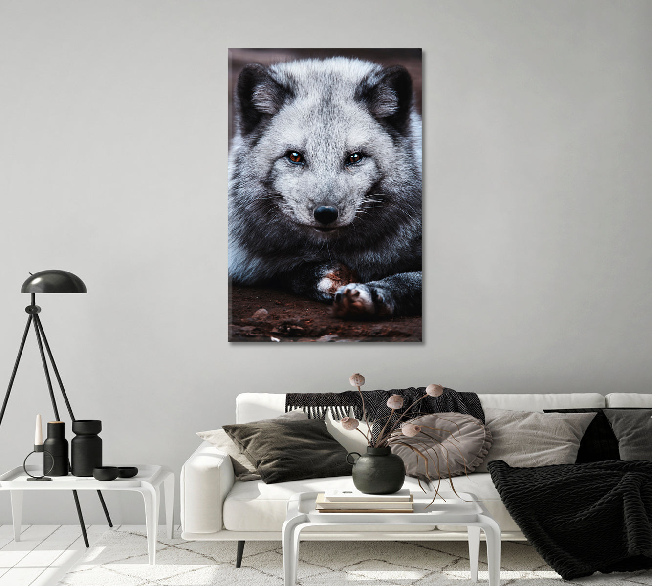 Beautiful Arctic Fox Canvas Print-Canvas Print-CetArt-1 panel-16x24 inches-CetArt