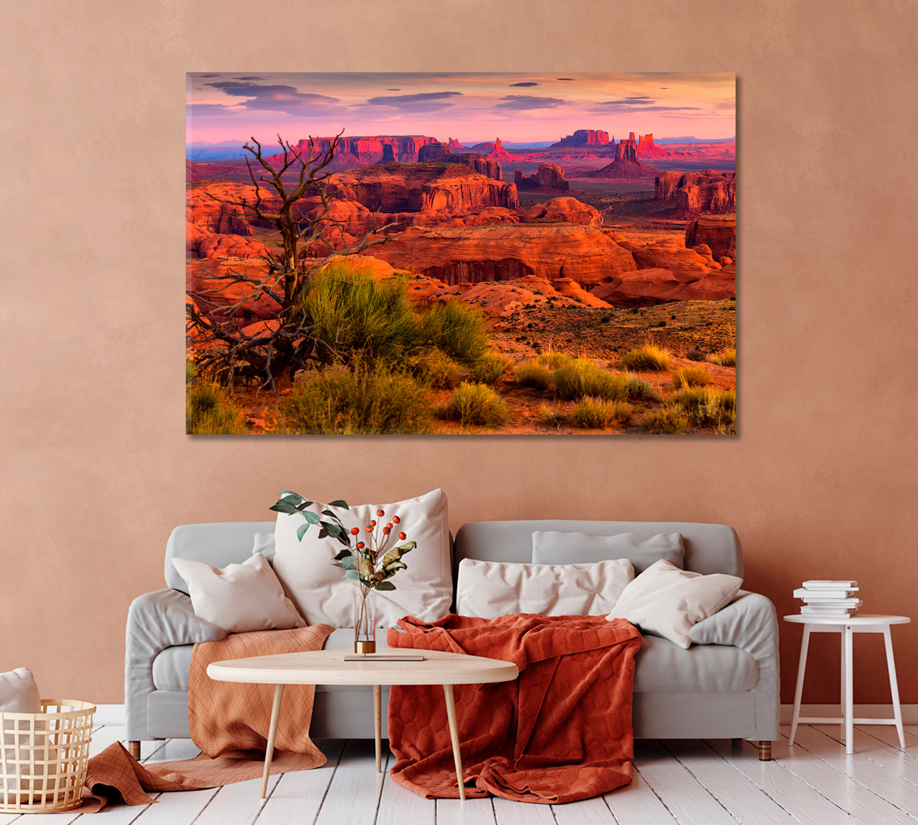 Sunrise in Hunts Mesa Arizona USA Canvas Print-Canvas Print-CetArt-1 Panel-24x16 inches-CetArt