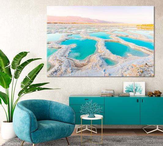 Dead Sea Coast Canvas Print-Canvas Print-CetArt-1 Panel-24x16 inches-CetArt