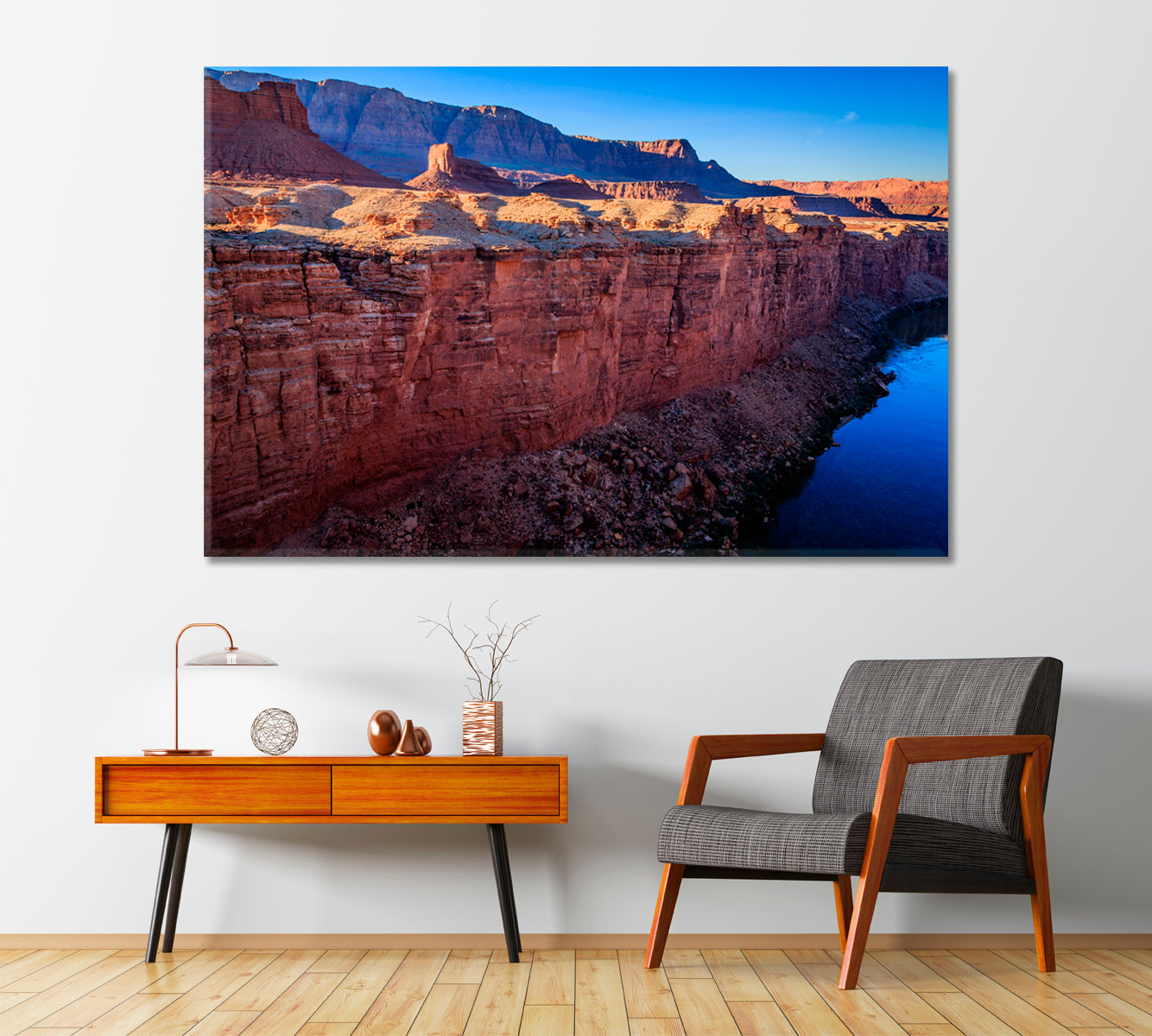 Colorado River Flowing Through Marble Canyon Canvas Print-Canvas Print-CetArt-1 Panel-24x16 inches-CetArt