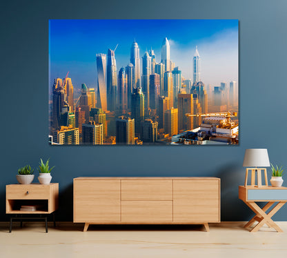 Dubai Marina Skyline Dubai United Arab Emirates Canvas Print-Canvas Print-CetArt-1 Panel-24x16 inches-CetArt