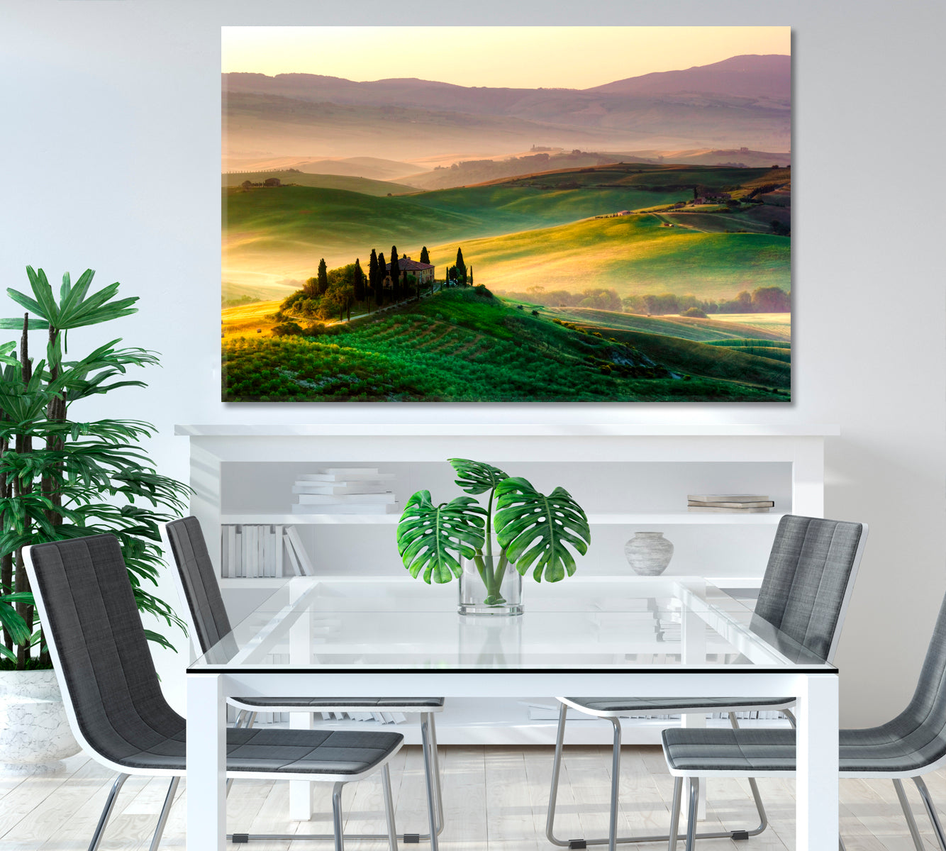 Tuscany Landscape Italy Canvas Print-Canvas Print-CetArt-1 Panel-24x16 inches-CetArt