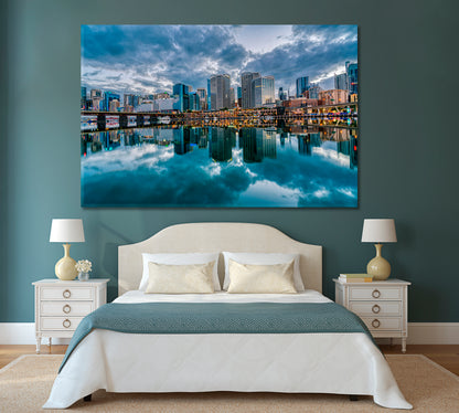 Darling Harbour Bay Sydney Australia Canvas Print-Canvas Print-CetArt-1 Panel-24x16 inches-CetArt