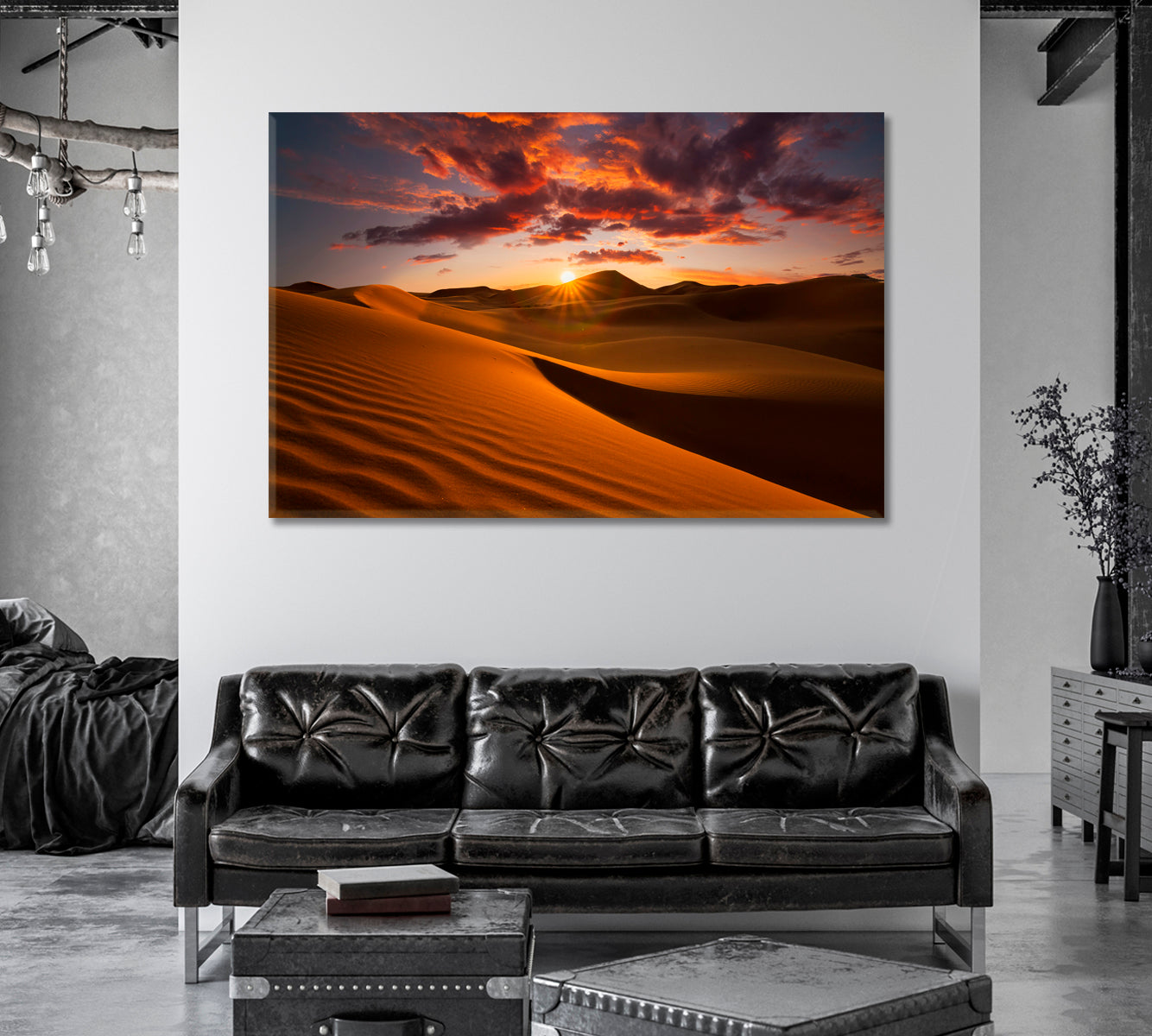 Lovely Sand Dunes in Sahara Desert Canvas Print-Canvas Print-CetArt-1 Panel-24x16 inches-CetArt