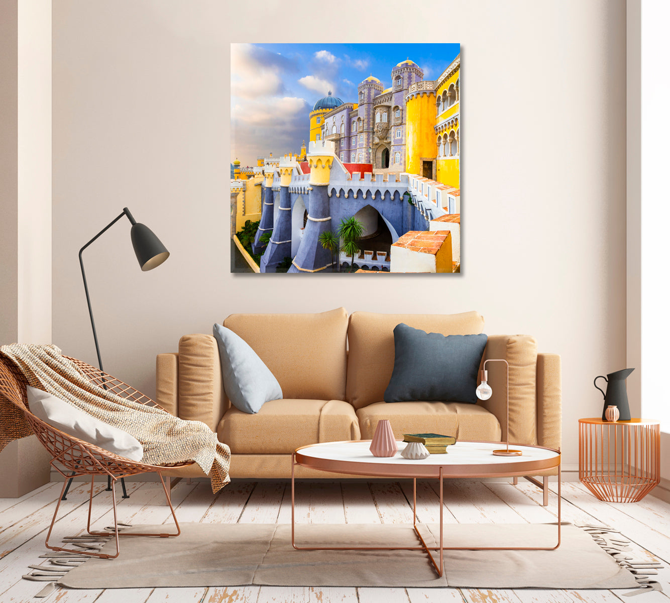 Pena Palace in Portugal Canvas Print-Canvas Print-CetArt-1 panel-12x12 inches-CetArt