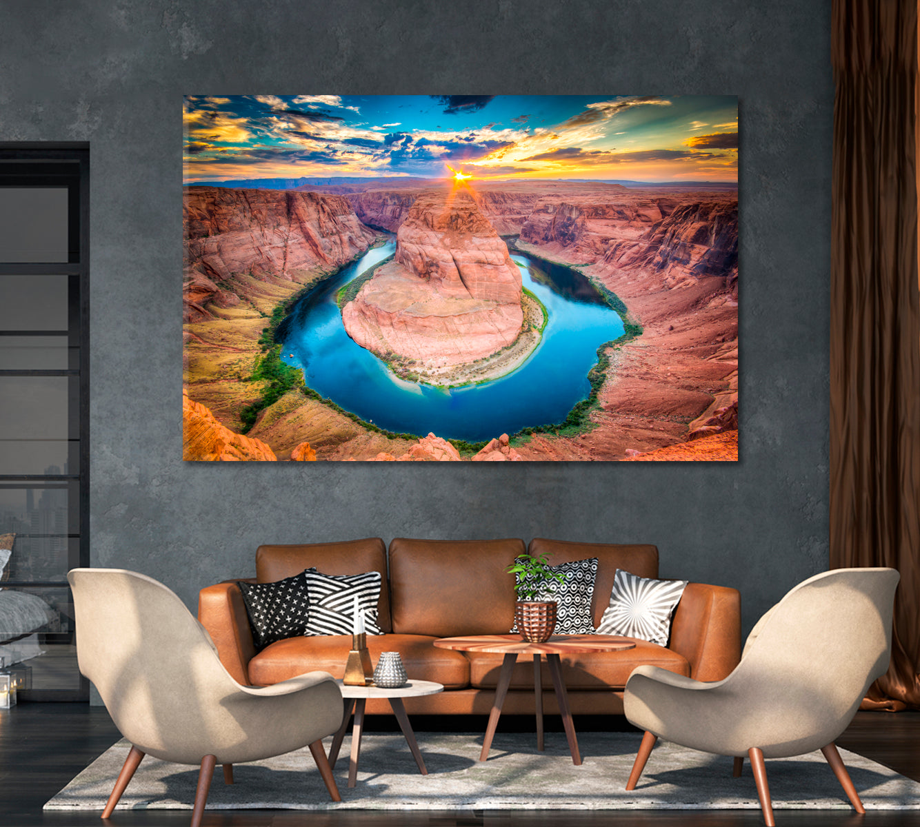 Horseshoe Bend Arizona Canvas Print-Canvas Print-CetArt-1 Panel-24x16 inches-CetArt