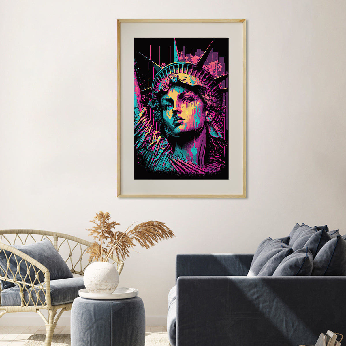 Multicolor Statue of Liberty Poster Print Modern Wall Art-Vertical Posters NOT FRAMED-CetArt-8″x10″ inches-CetArt