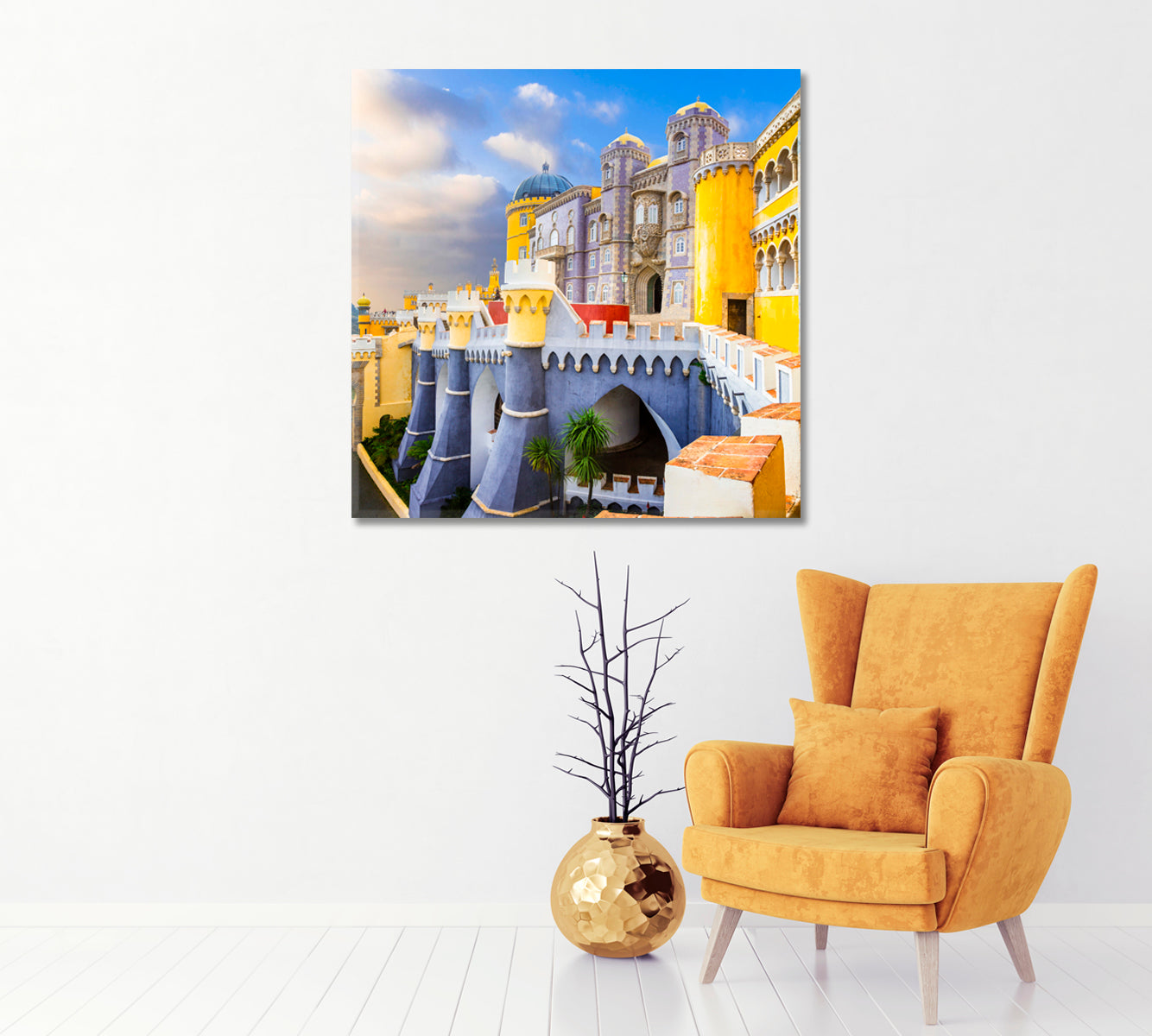 Pena Palace in Portugal Canvas Print-Canvas Print-CetArt-1 panel-12x12 inches-CetArt