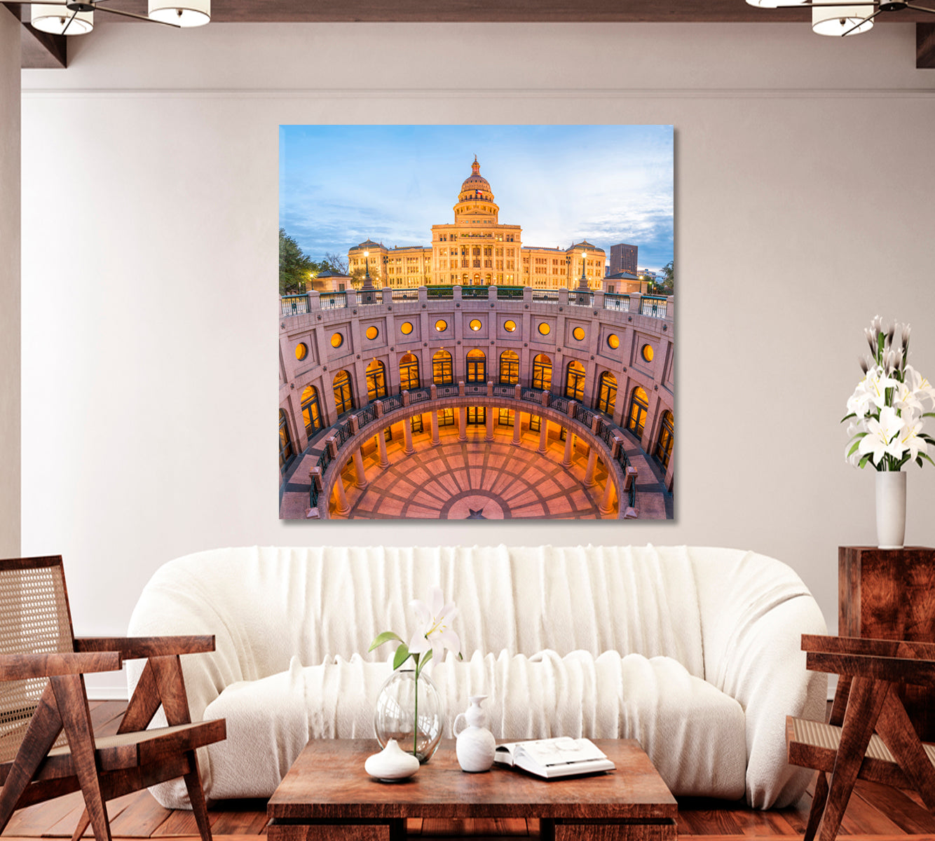 Texas State Capitol Building Canvas Print-Canvas Print-CetArt-1 panel-12x12 inches-CetArt