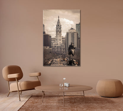 Philadelphia City Hall USA Canvas Print-Canvas Print-CetArt-1 panel-16x24 inches-CetArt