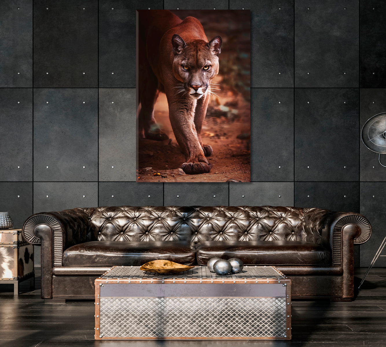 American Puma Canvas Print-Canvas Print-CetArt-1 panel-16x24 inches-CetArt