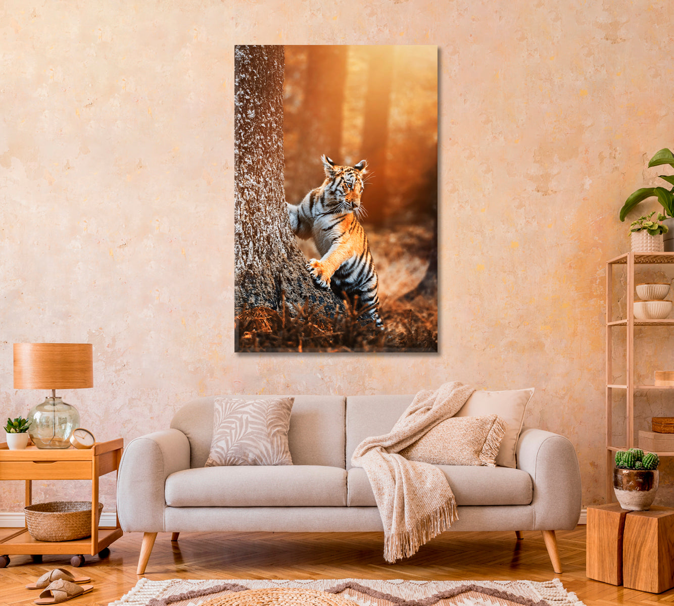 Amur Siberian Tiger Kitten Canvas Print-Canvas Print-CetArt-1 panel-16x24 inches-CetArt