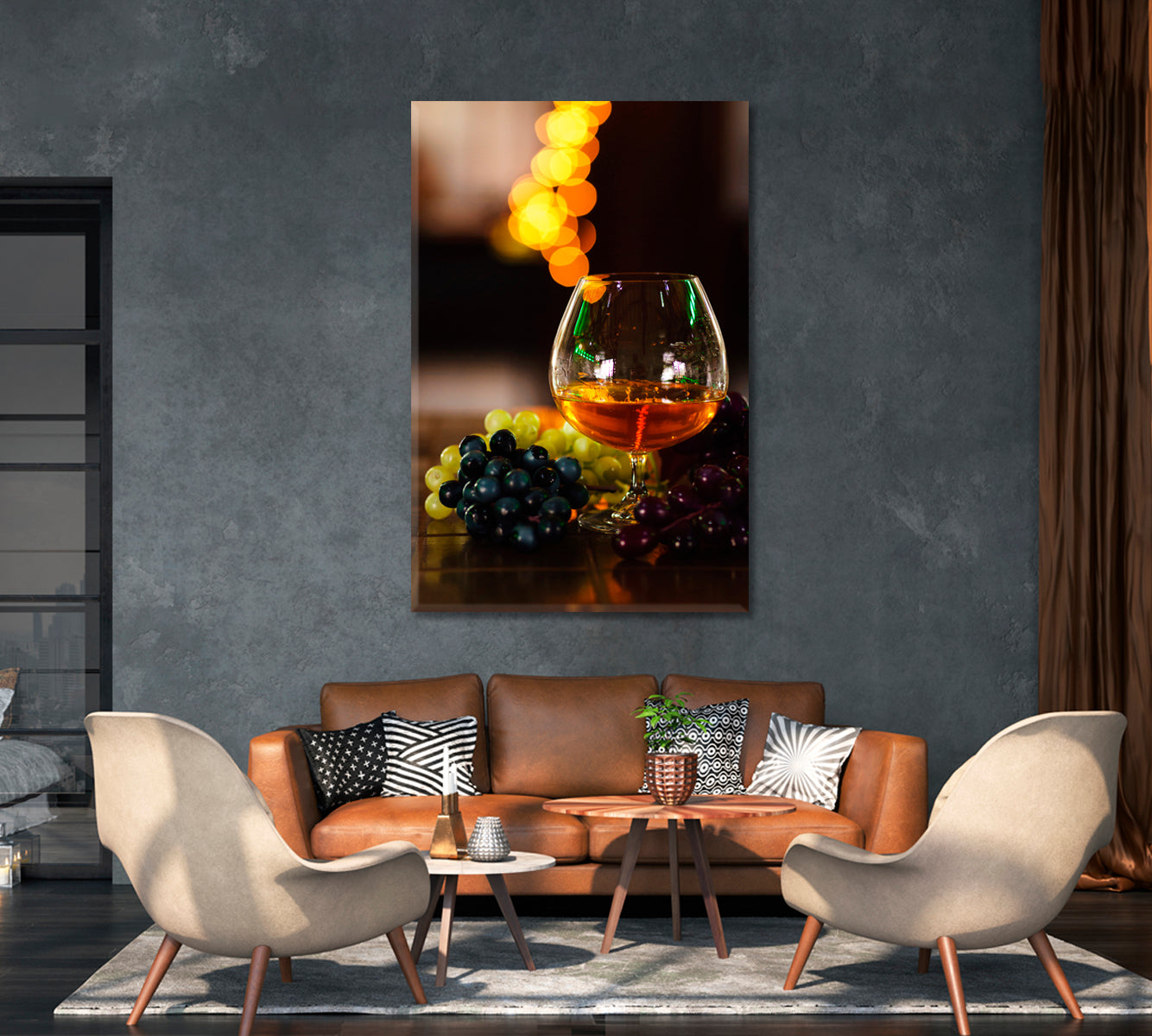 Still Life Glass of French Cognac Brandy Canvas Print-Canvas Print-CetArt-1 panel-16x24 inches-CetArt