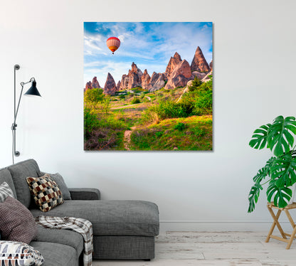 Hot Air Balloon Cappadocia Canvas Print-Canvas Print-CetArt-1 panel-12x12 inches-CetArt