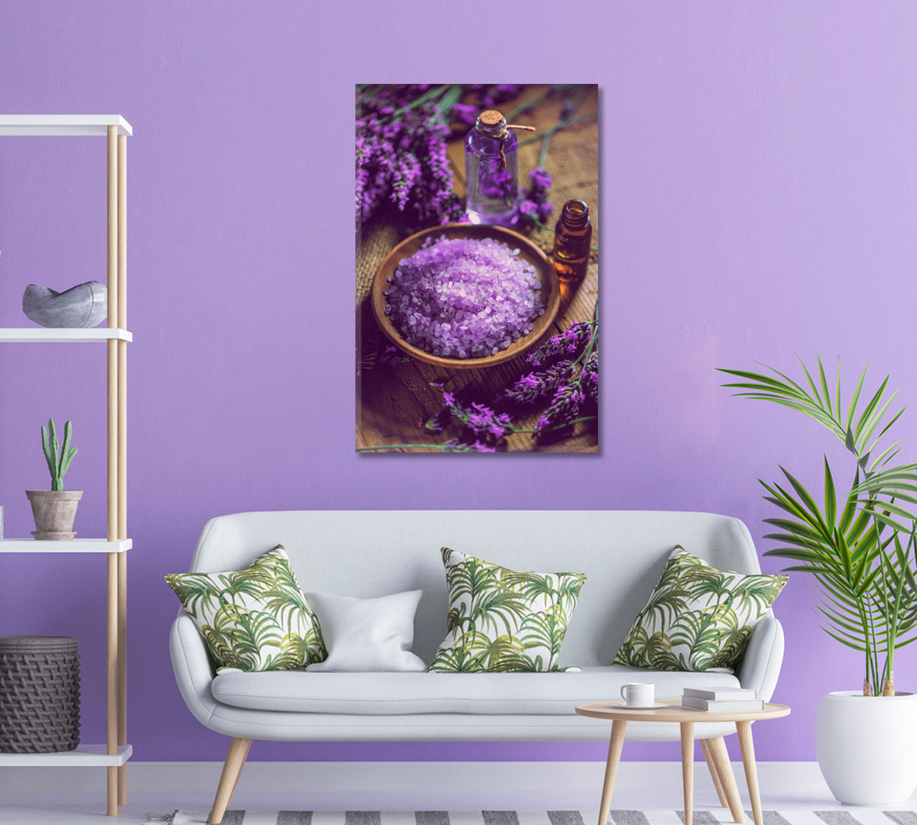 Lavender Oil and Salt Canvas Print-Canvas Print-CetArt-1 panel-16x24 inches-CetArt