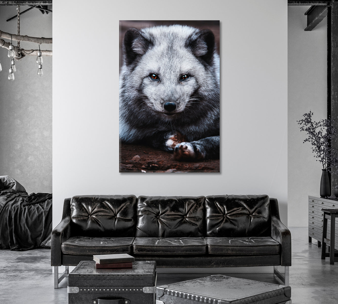 Beautiful Arctic Fox Canvas Print-Canvas Print-CetArt-1 panel-16x24 inches-CetArt