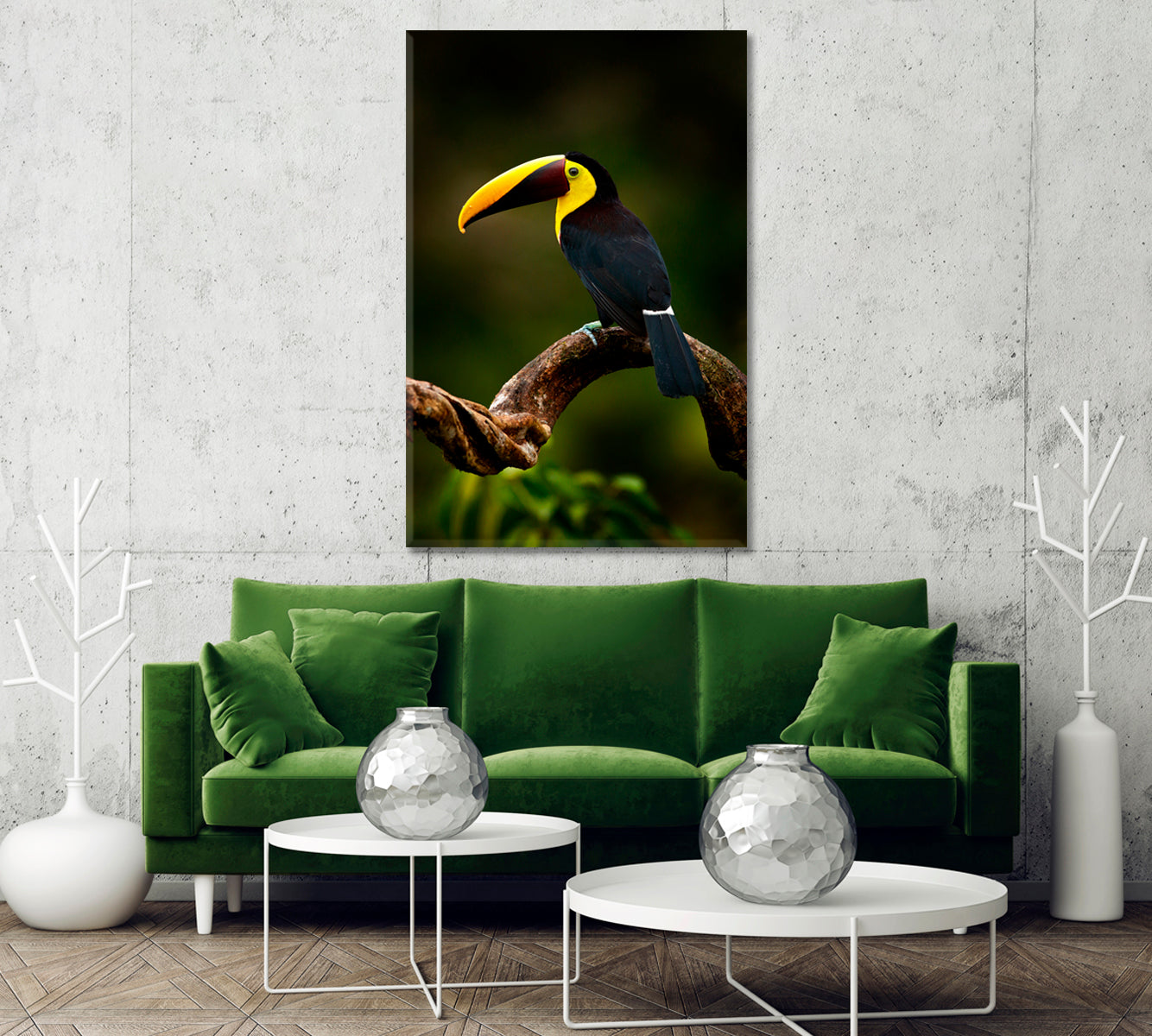 Yellow Throated Toucan Canvas Print-Canvas Print-CetArt-1 panel-16x24 inches-CetArt