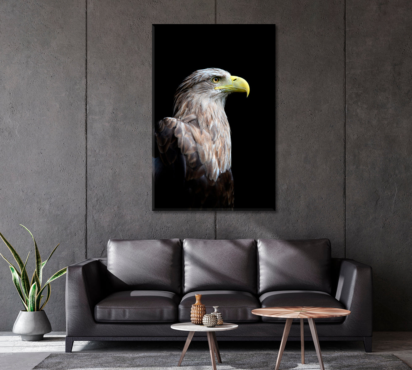 Eagle Close Up Canvas Print-Canvas Print-CetArt-1 panel-16x24 inches-CetArt