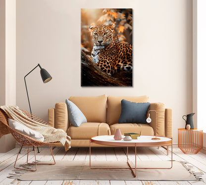 Ceylon Leopard Canvas Print-Canvas Print-CetArt-1 panel-16x24 inches-CetArt