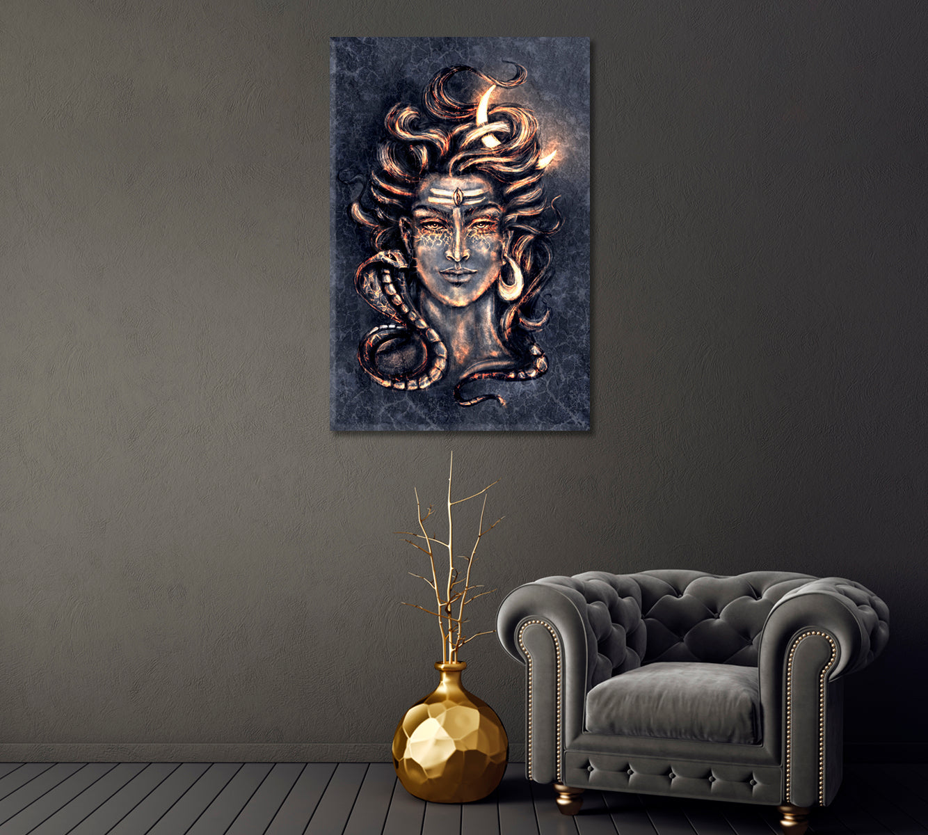 Shiva Canvas Print-Canvas Print-CetArt-1 panel-16x24 inches-CetArt