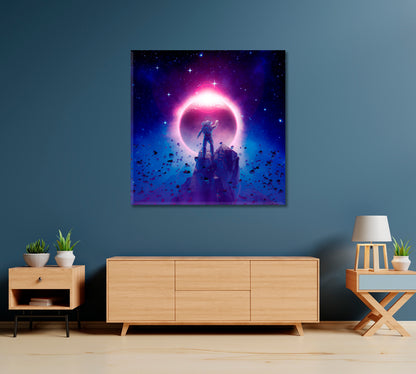 Astronaut in Space Canvas Print-Canvas Print-CetArt-1 panel-12x12 inches-CetArt