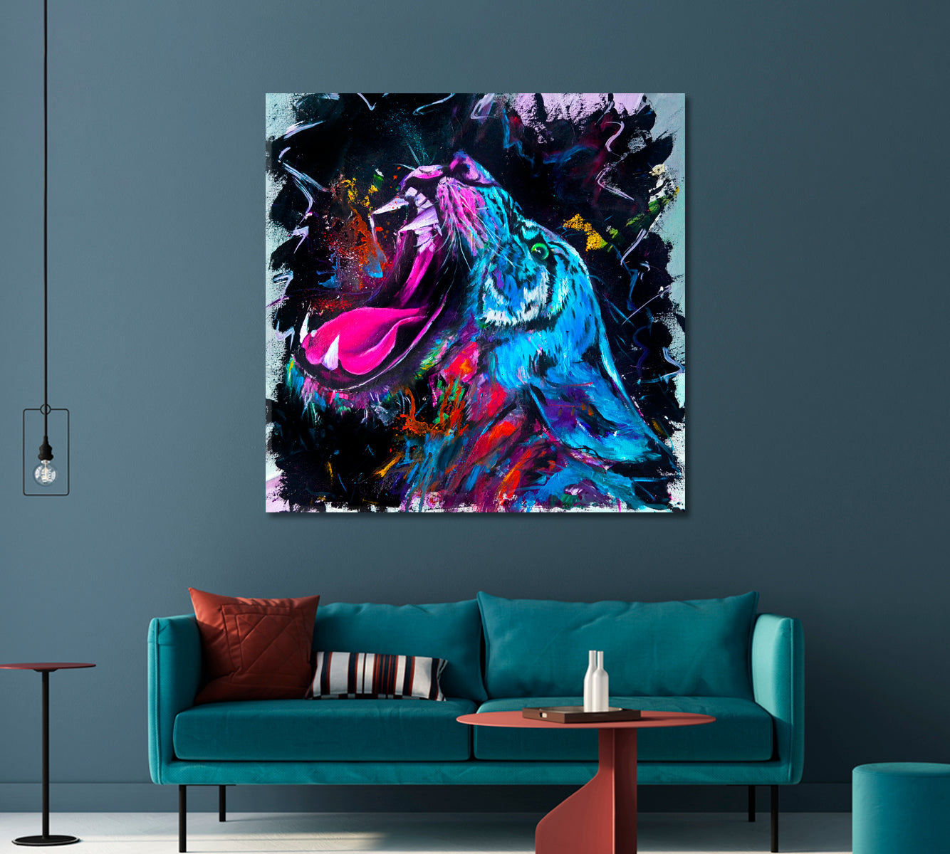 Roaring Tiger Canvas Print-Canvas Print-CetArt-1 panel-12x12 inches-CetArt