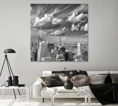 Skyscrapers of Manhattan New York Canvas Print-Canvas Print-CetArt-1 panel-12x12 inches-CetArt