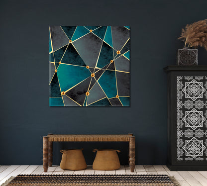 Abstract Triangles Canvas Print-Canvas Print-CetArt-1 panel-12x12 inches-CetArt