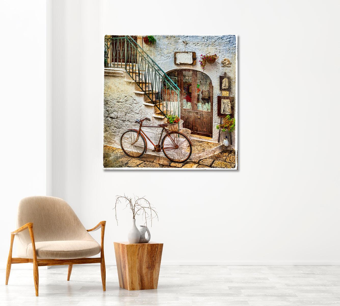 Old Street of Italy Canvas Print-Canvas Print-CetArt-1 panel-12x12 inches-CetArt