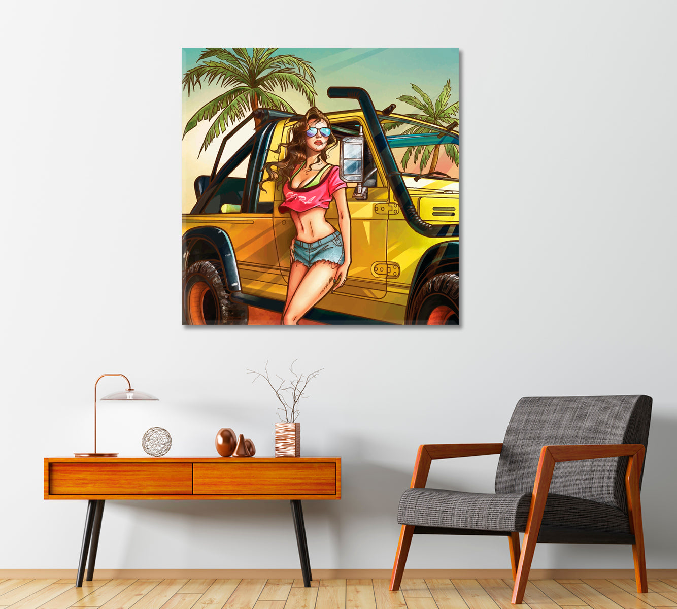 Summer Time Canvas Print-Canvas Print-CetArt-1 panel-12x12 inches-CetArt