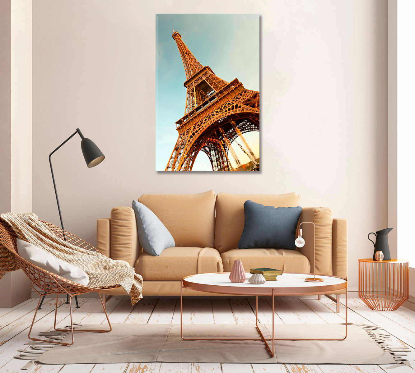 Eiffel Tower Paris Canvas Print-Canvas Print-CetArt-1 panel-16x24 inches-CetArt