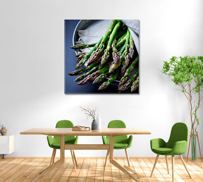 Green Asparagus Canvas Print-Canvas Print-CetArt-1 panel-12x12 inches-CetArt