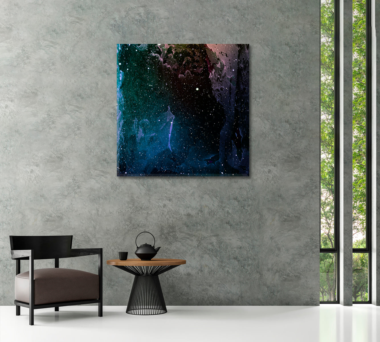 Beautiful Abstract Fantastic Stars in Space Canvas Print-Canvas Print-CetArt-1 panel-12x12 inches-CetArt