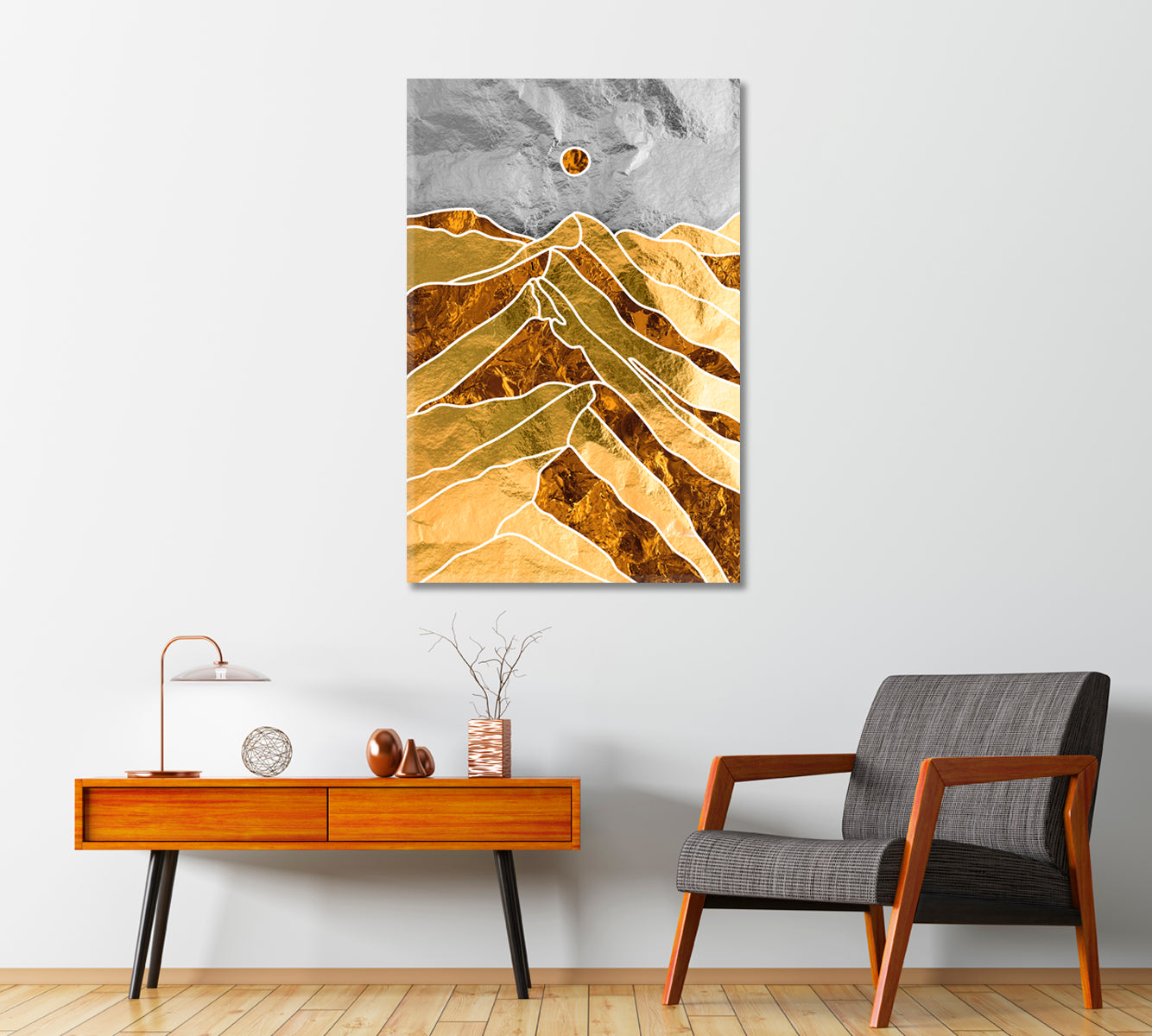 Beautiful Mountains Landscape Canvas Print-Canvas Print-CetArt-1 panel-16x24 inches-CetArt