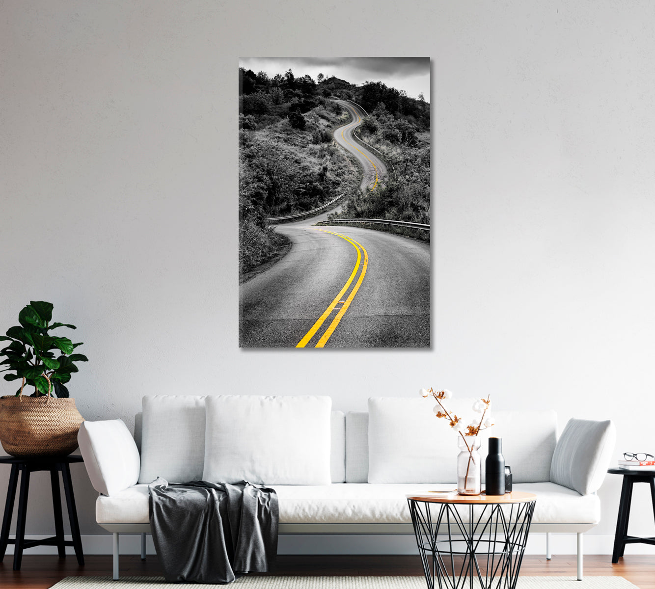 Curvy Road Kauai Hawaii USA Canvas Print-Canvas Print-CetArt-1 panel-16x24 inches-CetArt