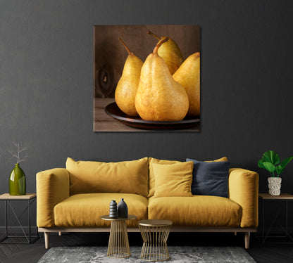 Ripe Pears Canvas Print-Canvas Print-CetArt-1 panel-12x12 inches-CetArt