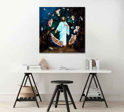 The Resurrection of Jesus Canvas Print-Canvas Print-CetArt-1 panel-12x12 inches-CetArt