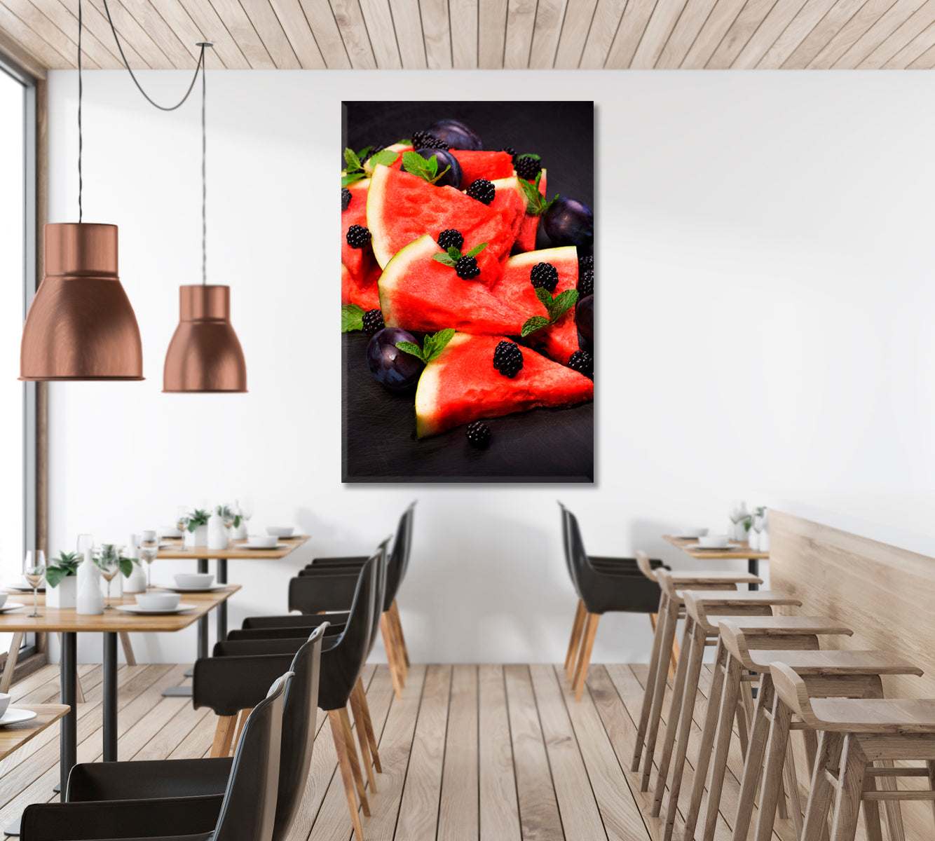 Watermelon Slices Canvas Print-Canvas Print-CetArt-1 panel-16x24 inches-CetArt