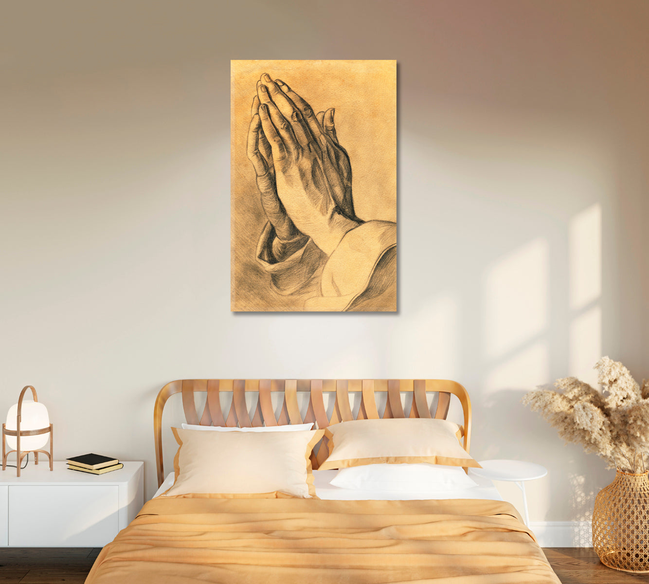 Praying Hands Canvas Print-Canvas Print-CetArt-1 panel-16x24 inches-CetArt