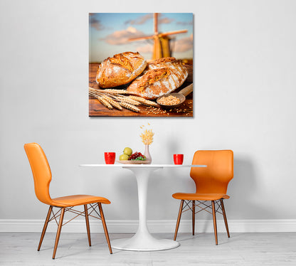 Freshly Baked Bread Canvas Print-Canvas Print-CetArt-1 panel-12x12 inches-CetArt