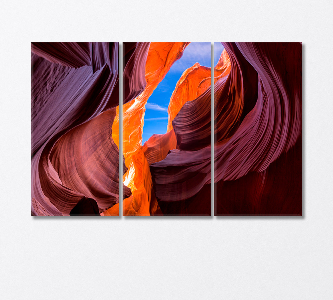 Wide Angle View of Amazing Canyon Antelope Arizona Canvas Print-Canvas Print-CetArt-3 Panels-36x24 inches-CetArt